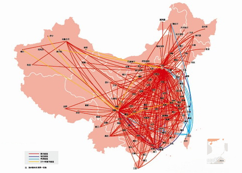 中国东方航空航线图图片